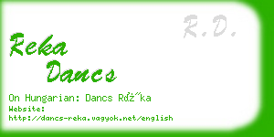 reka dancs business card